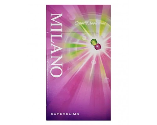 Купить Сигареты Milano Grape&Applemint Superslims (Милано Виноград Мятное Яблоко Суперслим) оптом 
